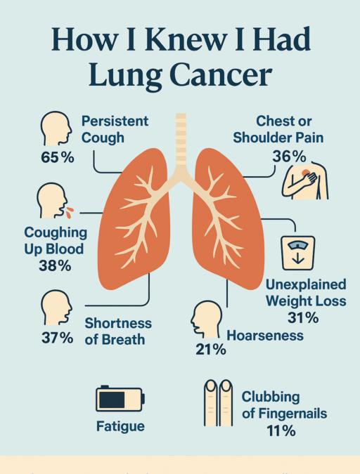 How I Know I Had Lung Cancer. A Graphic Of The More Common Signs & Symptoms According to the NIH.