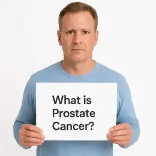What Is Prostate Cancer Sign Held By A Caucasian Male